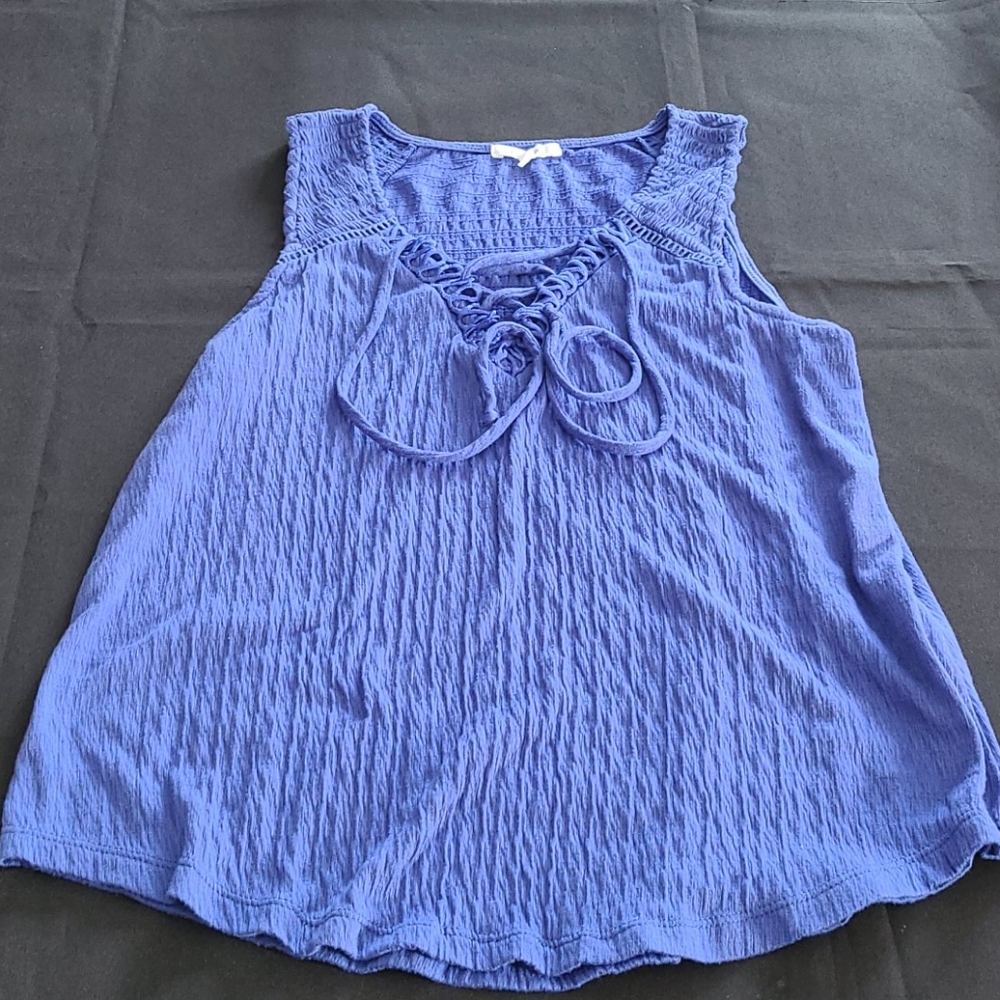Sleeveless Blue Maurice's Shirt Medium